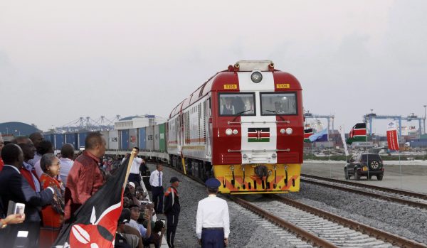 a china-funded train leaves