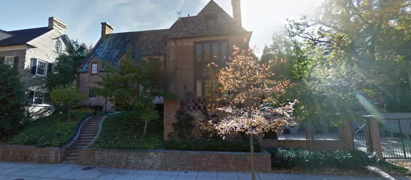 The home where President Barack Obama lives in Washington D.C. (Google Street)
