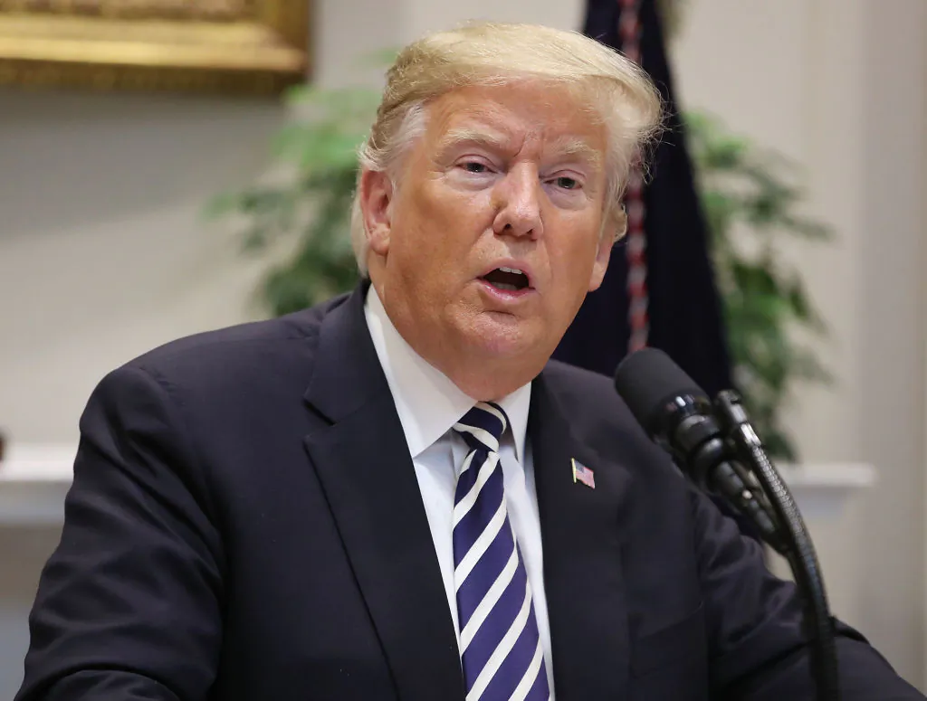 President Donald Trump talks in the Roosevelt Room at the White House on Nov. 1, 2018 in Washington. (Mark Wilson/Getty Images)