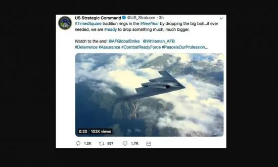 US Military Deletes and Apologizes For Strange New Year’s Eve Tweet About Dropping Bombs