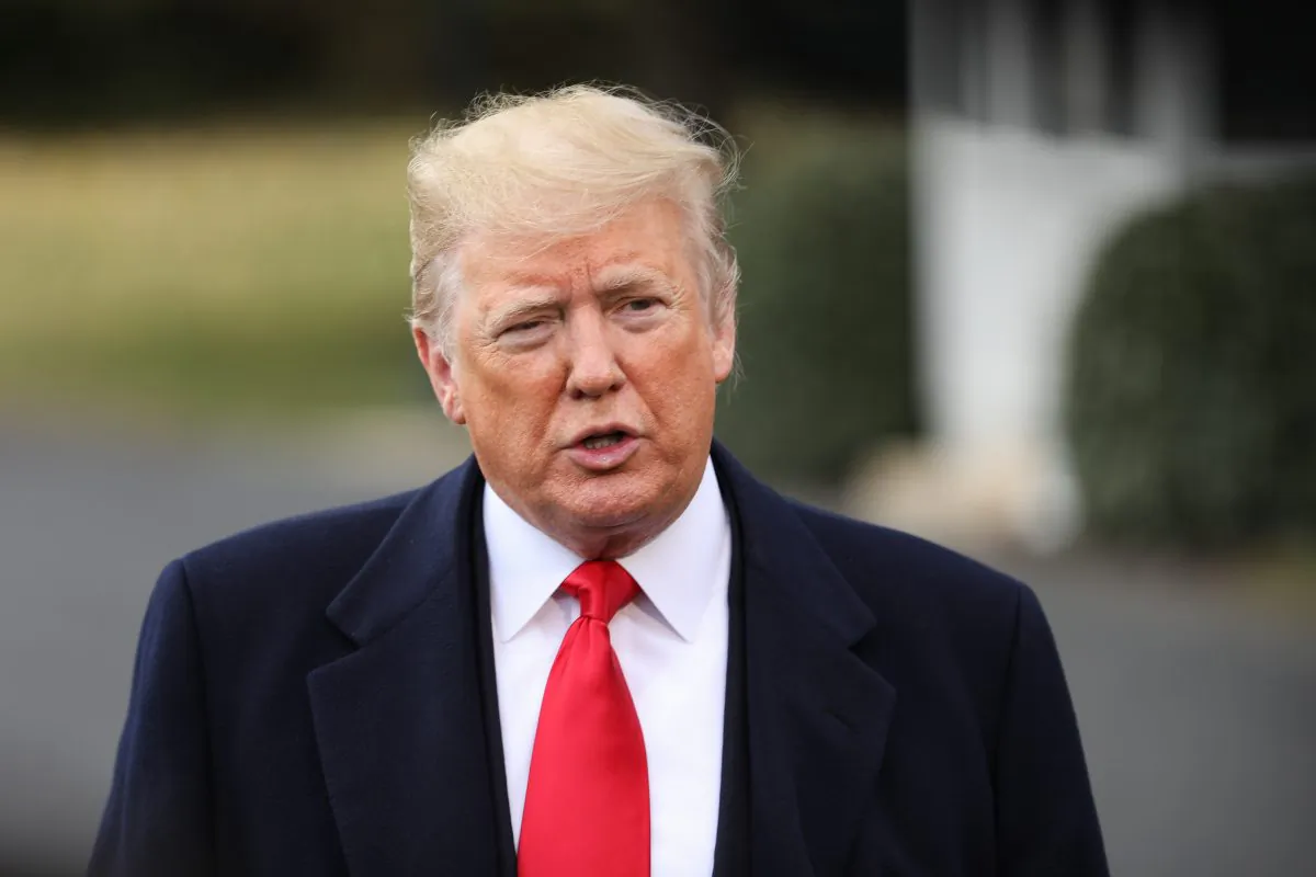 President Donald Trump speaks to the press on the South Lawn of the White House in Washington on Nov. 2, 2018. Trump has said he looks forward to a meeting with North Korean leader Kim Jong Un after Kim said Jan. 1, 2019, he was ready to meet with Trump "anytime." (Holly Kellum/NTD)