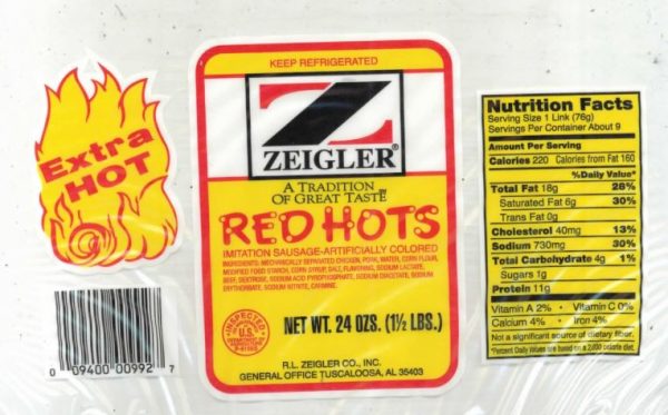 zeigler sausage recalled
