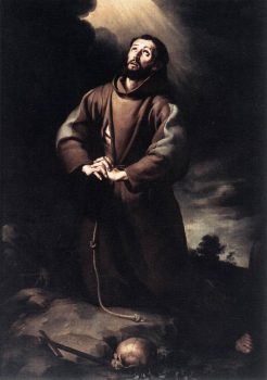 St. Francis of Assisi at Prayer, by Bartolomé Esteban Murillo. 