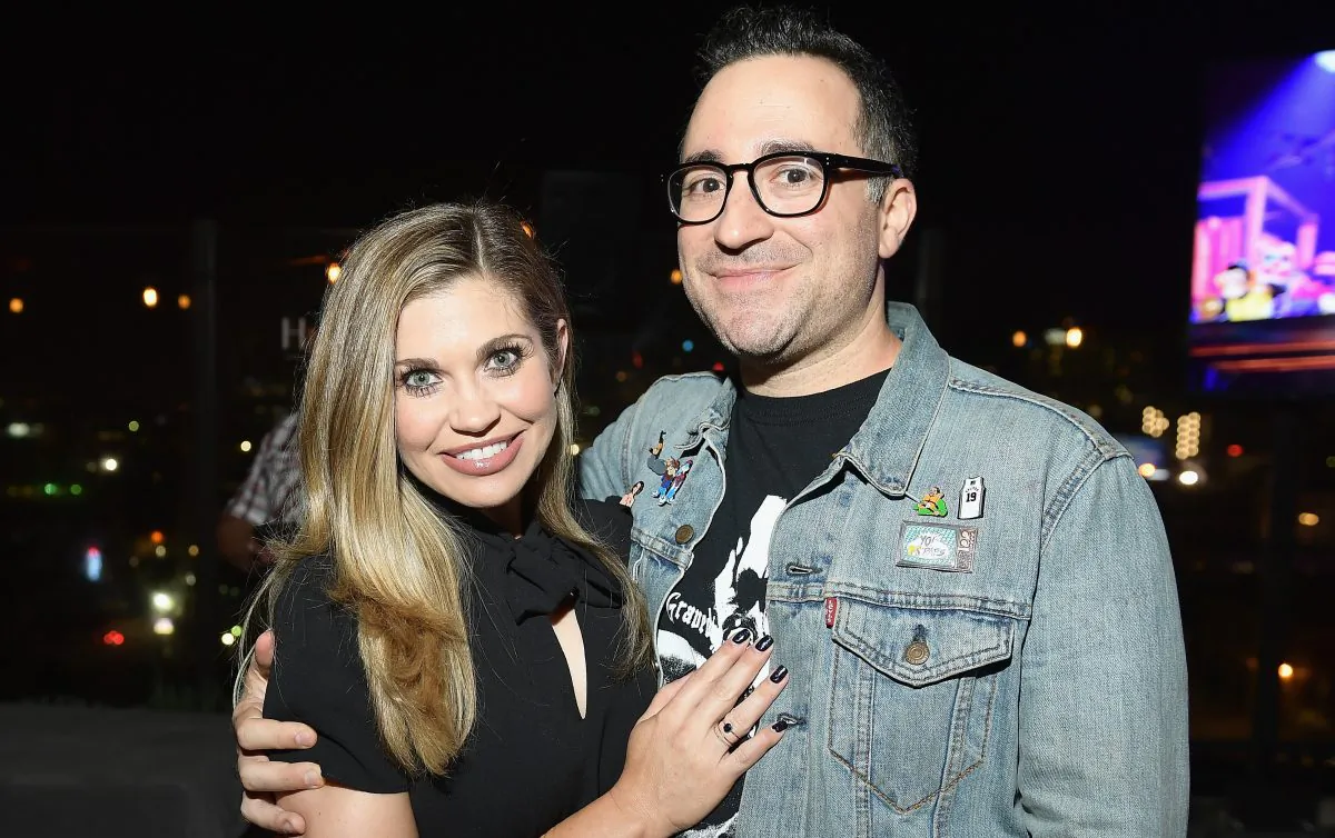 Danielle Fishel (L) and executive producer Jensen Karp at TBS' Drop the Mic and The Joker's Wild Premiere Party at Dream Hotel in Hollywood, Calif., on Oct. 11, 2017. (Matt Winkelmeyer/Getty Images for TBS)