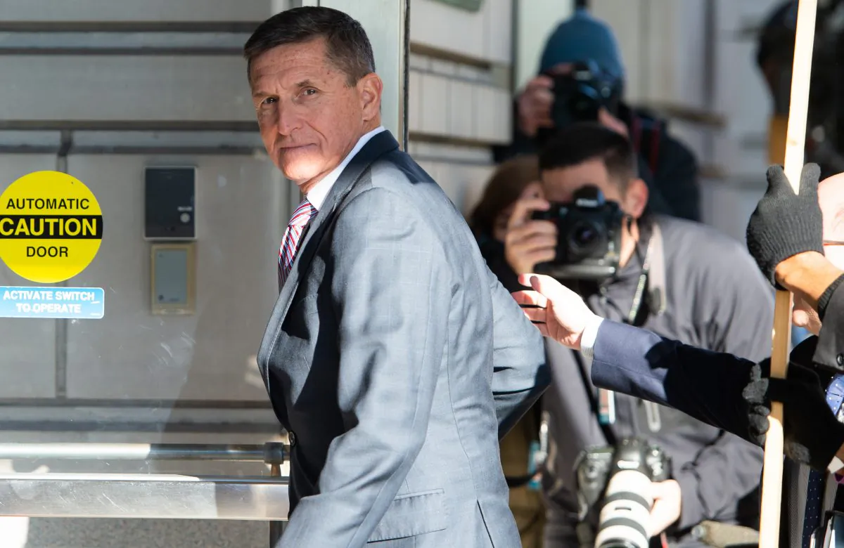 Former national security adviser Lt. Gen. Michael Flynn arrives for his sentencing hearing at US District Court in Washington on Dec. 18, 2018. SAUL LOEB/AFP/Getty Images