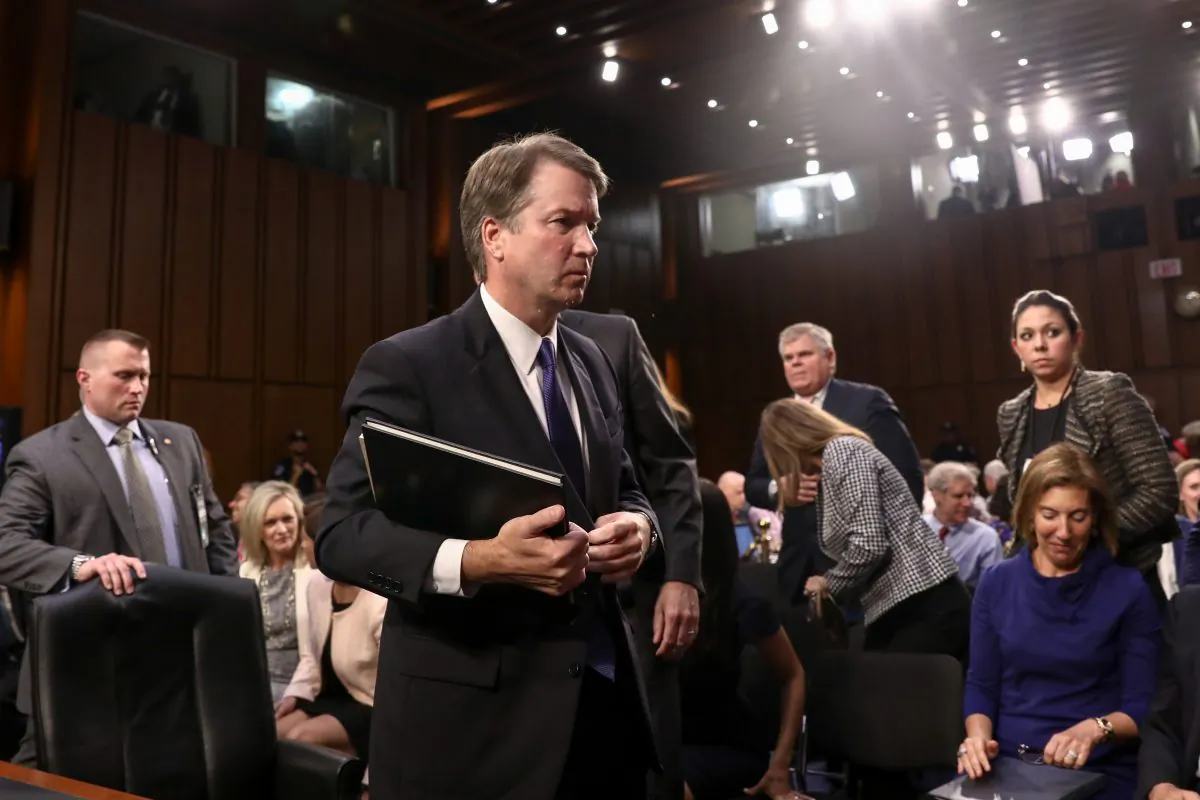 Judge Brett Kavanaugh departs after testifying before the Senate Judiciary Committee during the first day of his confirmation hearing  to serve as Associate Justice on the U.S. Supreme Court at the Capitol in Washington on Sept. 4, 2018. (Samira Bouaou/The Epoch Times)