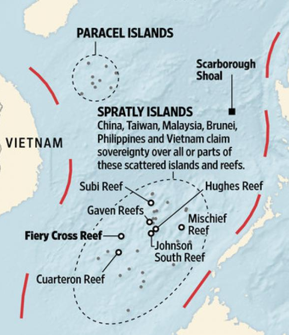 South China Sea artificial islands.