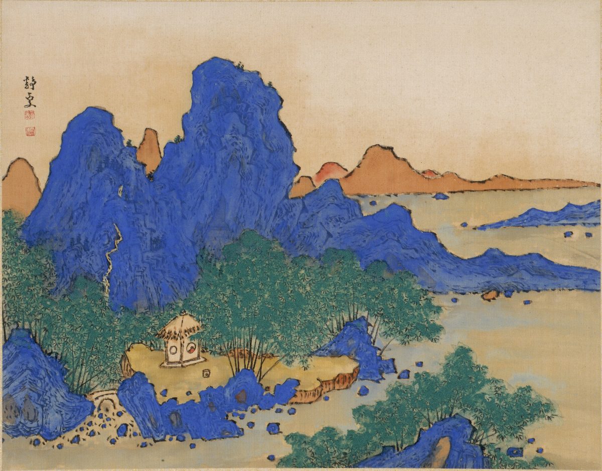 Japan cloud and montain scene