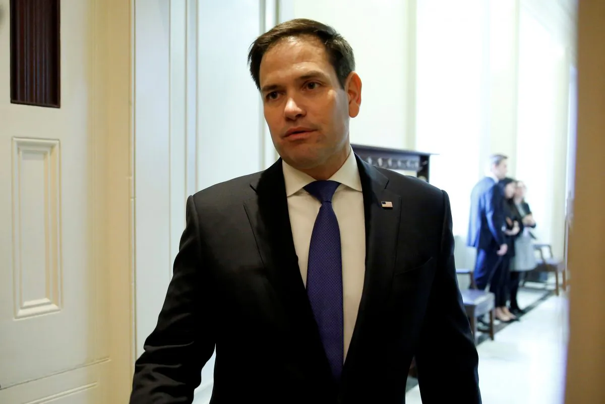 Senator Marco Rubio (R-FL) speaks to reporters before a series of votes on legislation ending U.S. military support for the war in Yemen on Capitol Hill in Washington, U.S. on Dec. 13, 2018. (Joshua Roberts/Reuters)