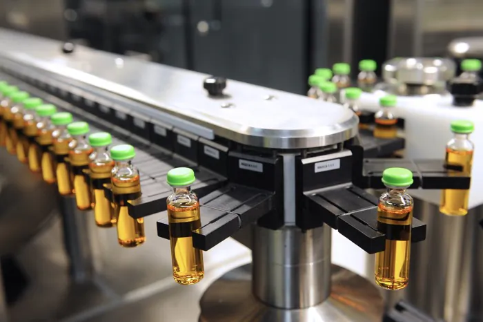 A high speed production line of insulin is pictured at the factory of Novo Nordisk, a global healthcare company, in Chartres, France on Feb. 17, 2014. (Jean-Francois Monier/AFP/Getty Images)
