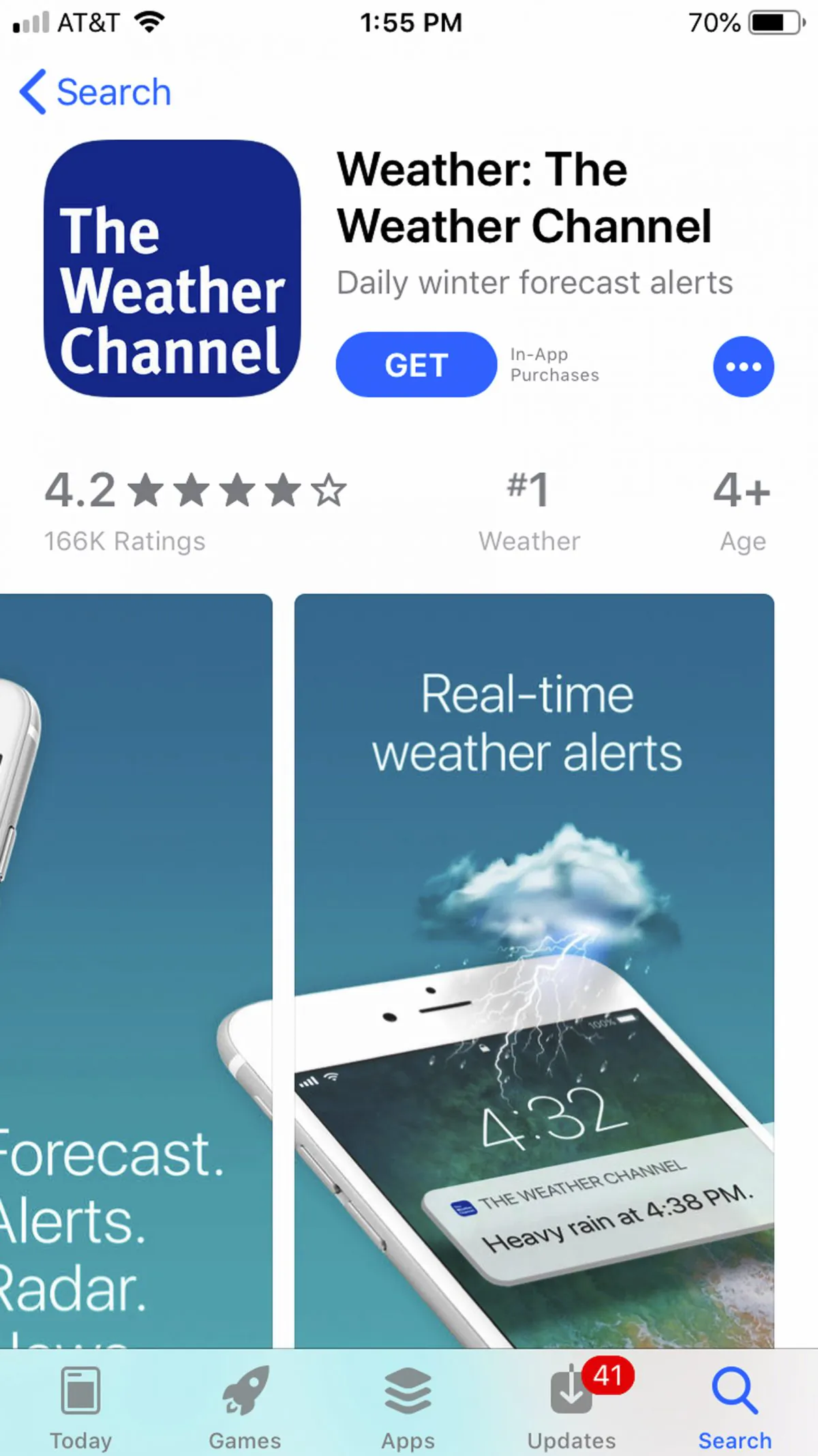 A mobile phone with The Weather Channel app is seen Friday, Jan. 4, 2019. Los Angeles City Attorney Michael Feuer said Friday that owners of The Weather Channel app, one of the most popular mobile weather apps, used it to track people's every step and profit off that information. (Brian Melley/AP)