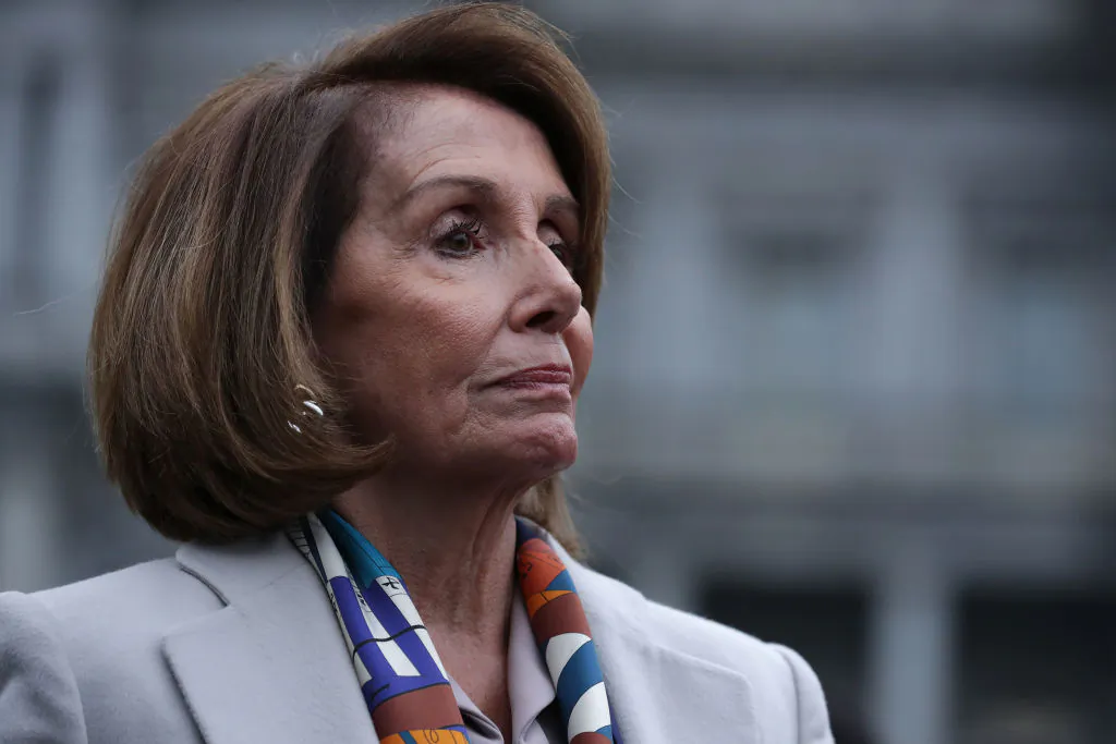 House Speaker designate Nancy Pelosi (D-CA) talks to journalists following a meeting with President Donald Trump, Homeland Security Secretary Kirstjen Nielsen, and fellow members of Congress about border security at the White House in Washington on Jan. 2, 2019. (Photo by Chip Somodevilla/Getty Images)