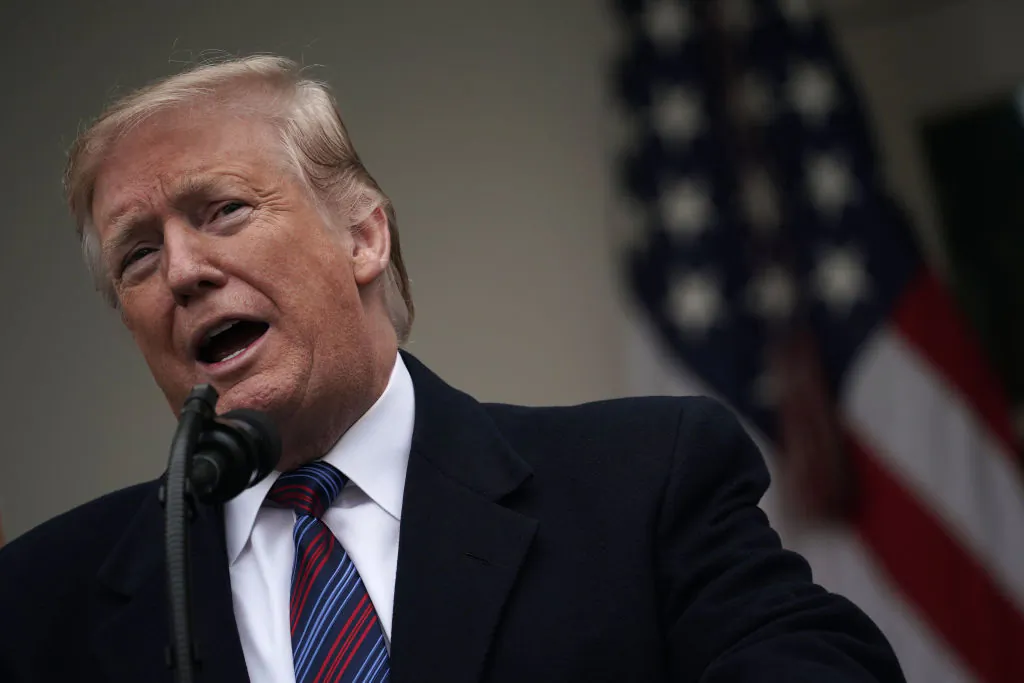 President Donald Trump speaks in the Rose Garden of the White House in Washington on Jan. 4, 2019. (Photo by Alex Wong/Getty Images)