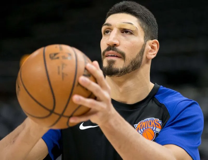 New York Knicks center Enes Kanter warms up prior to the game against the Utah Jazz at Vivint Smart Home Arena on Dec. 29, 2018. (Russ Isabella-USA TODAY Sports/Reuters)