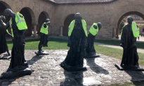 Rodin Sculptures at Stanford Don Yellow Vests During Newsom’s Inauguration