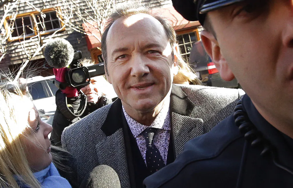 Actor Kevin Spacey arrives at district court in Nantucket, Mass., on Jan. 7, 2019. (Steven Senne/AP)