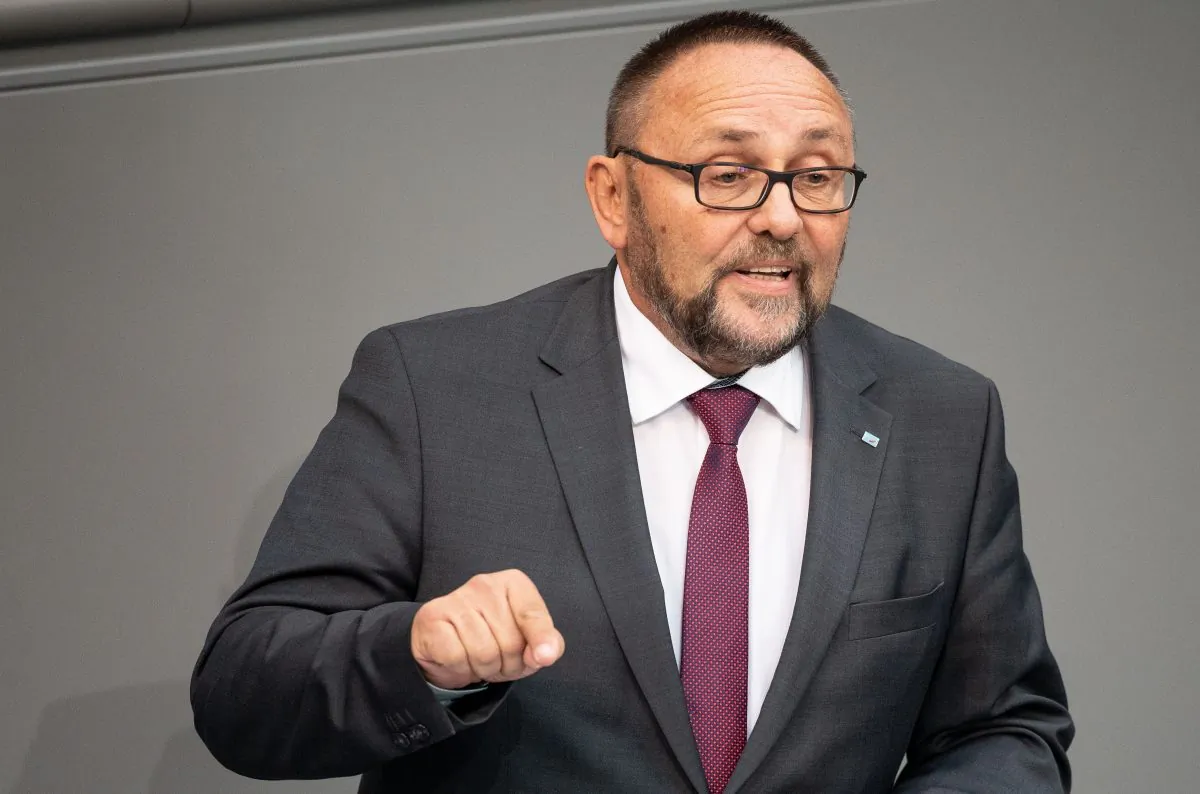 Lawmaker Frank Magnitz speaks during a session of the Bundestag (lower house of parliament) in Berlin on Sept. 26, 2018. (Fabian Sommer / dpa / AFP) 