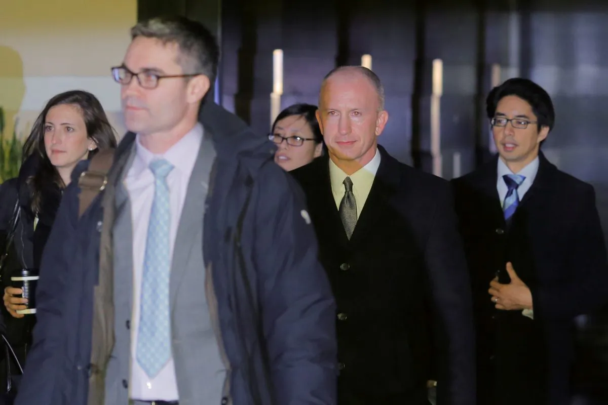 Deputy U.S. Trade Representative Jeffrey Gerrish, key member of the U.S. trade delegation to China, leaves a hotel in Beijing on Jan. 7, 2019. (Thomas Peter/Reuters)