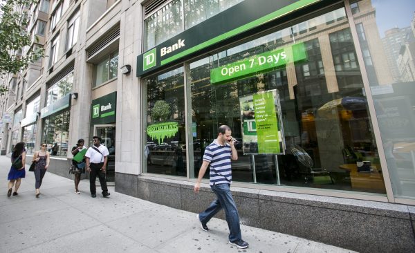 TD bank in the Chelsea neighborhood in Manhattan