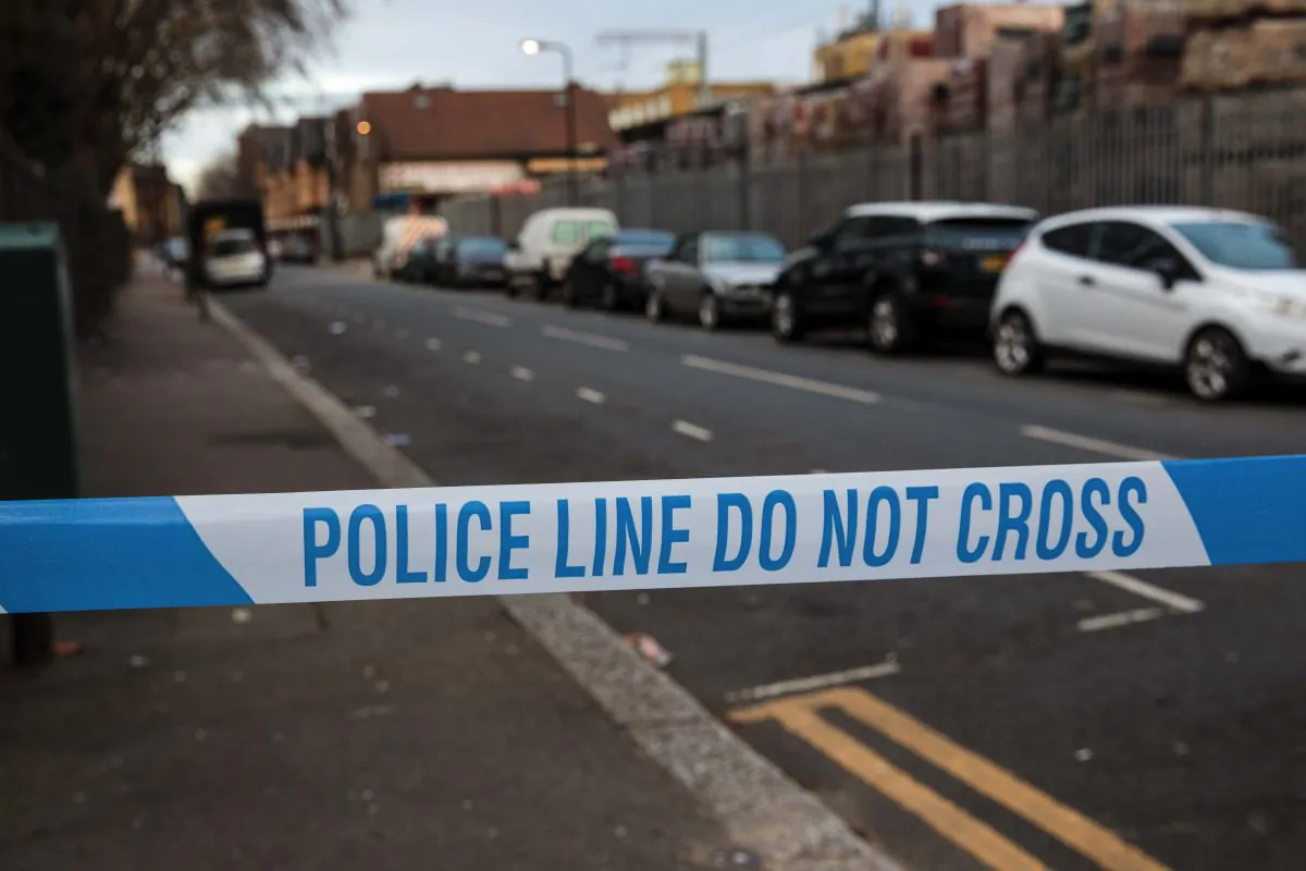 The scene in Waltham Forest where a 14-year-old boy died after being stabbed in London, on Jan 9, 2019. (Jack Taylor/Getty Images)
