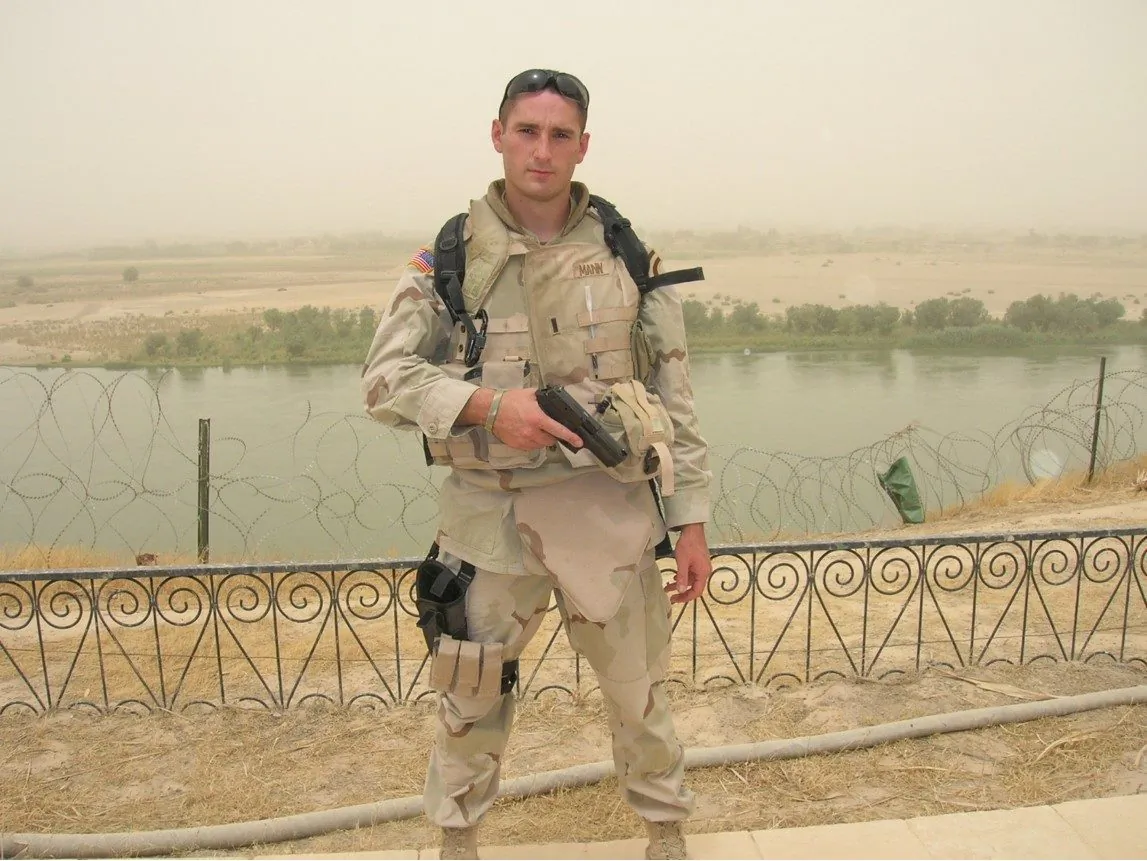 Monroe Mann on his deployment in Iraq. (Courtesy of Monroe Mann)
