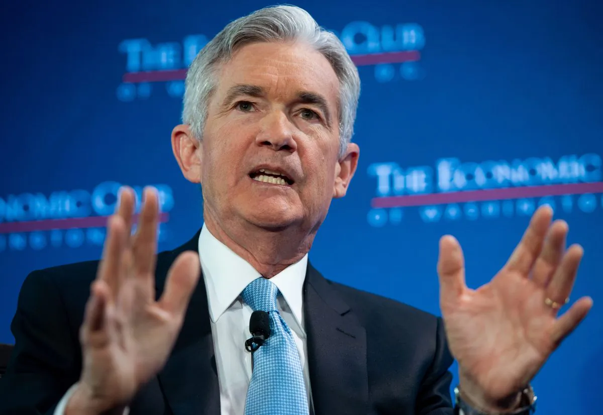 U.S. Federal Reserve chair Jerome Powell speaks during a discussion at the Economic Club in Washington on Jan. 10, 2019. (SAUL LOEB/AFP/Getty Images)