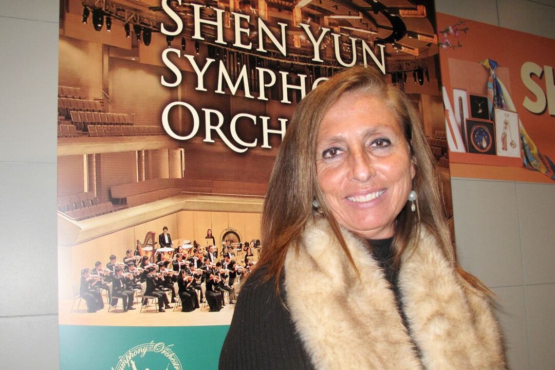 Professor Josefina Ramirez attended Shen Yun Performing Arts at Woking's New Victoria Theatre, United Kingdom, on Jan. 10, 2019. (Xiaomin Pang/The Epoch TImes)

