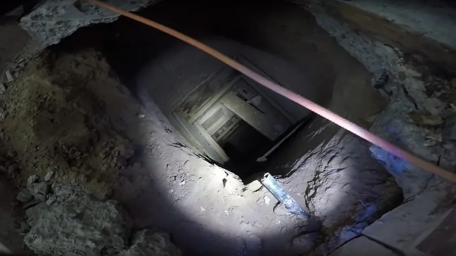 A border tunnel running from Mexico to the United States in a file photo. (Yuma Sector Border Patrol)