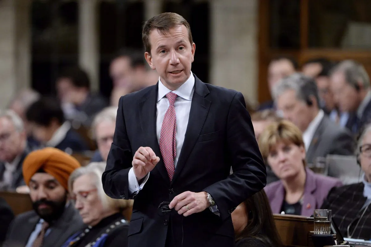 Treasury Board President Scott Brison speaks during question period in the House of Commons on Parliament Hill in Ottawa, on Oct. 16, 2018. (The Canadian Press/Adrian Wyld)