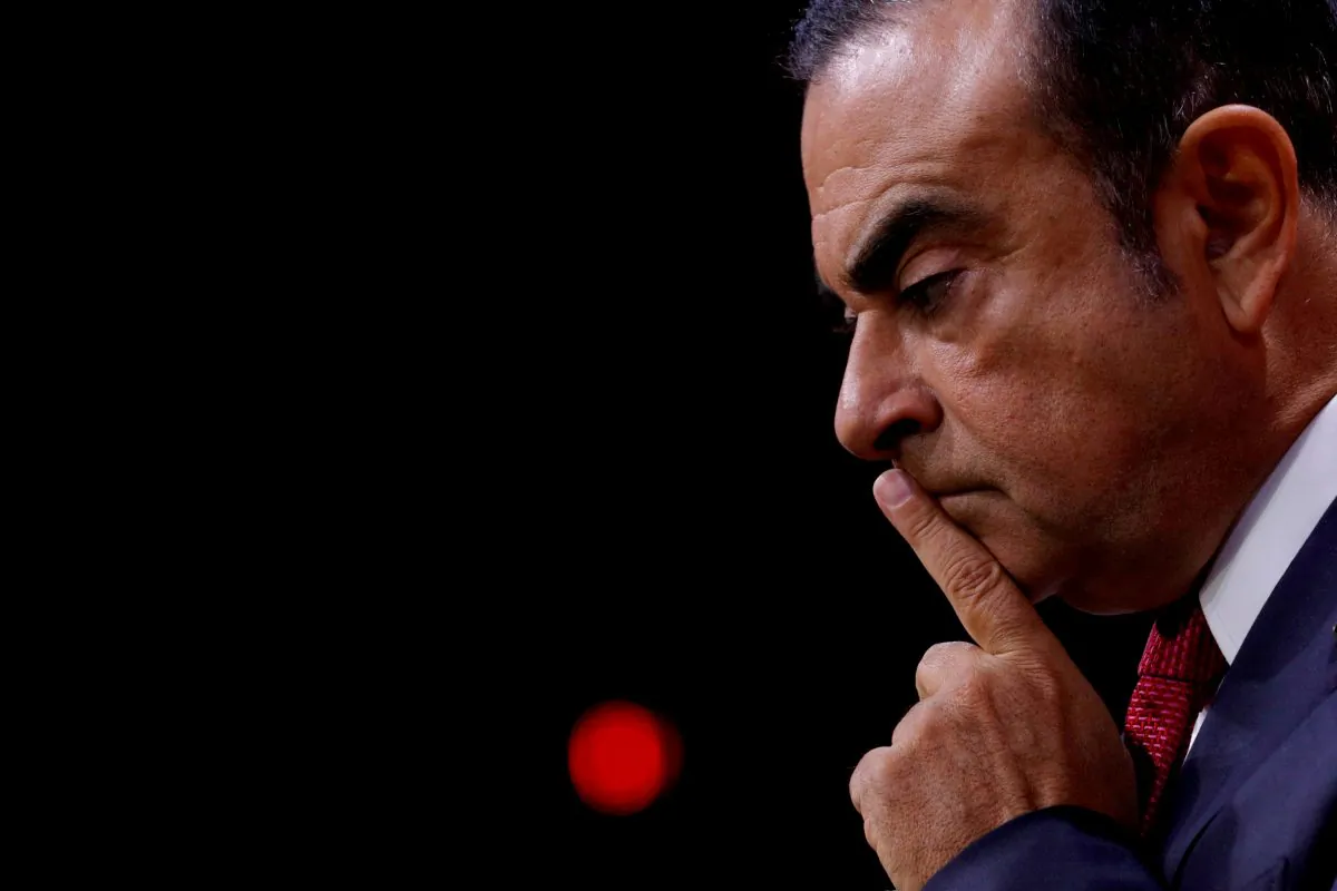 Carlos Ghosn, Chairman and CEO of the Renault-Nissan Alliance, reacts during a news conference in Paris, France, September 15, 2017. (Philippe Wojazer/Reuters)