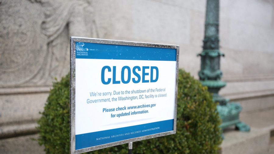 government shutdown sign