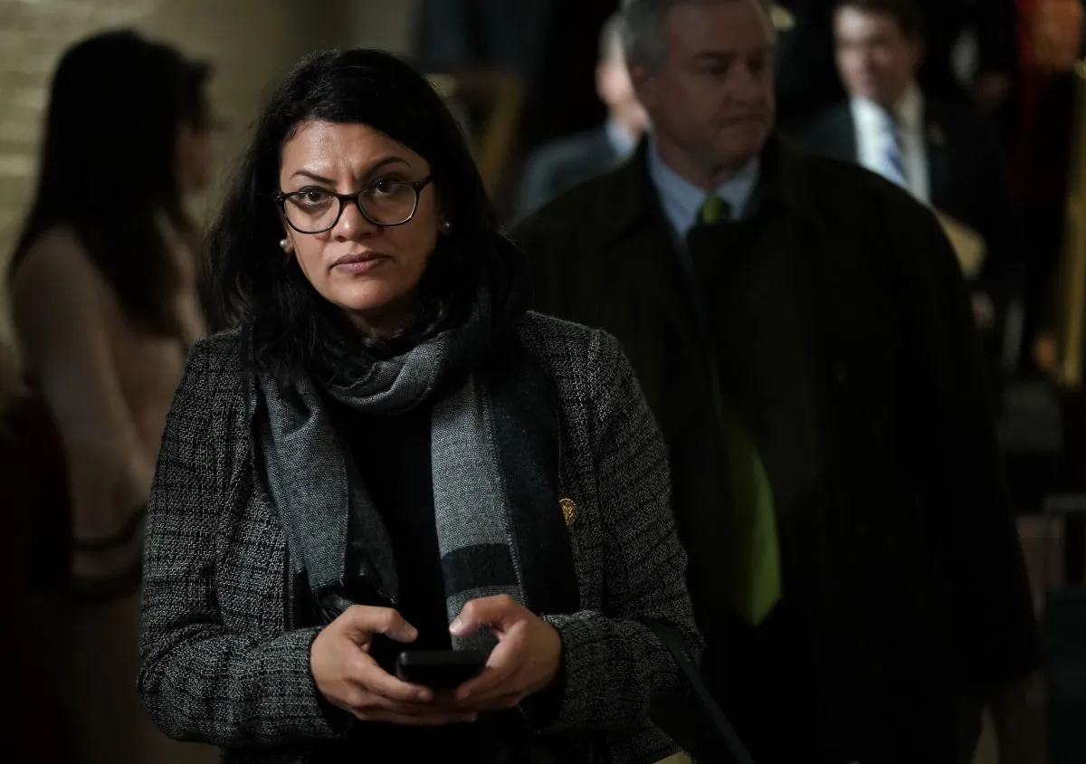 Rep. Rashida Tlaib (D-Mich.) at the U.S. Capitol in Washington on Jan. 9. (Alex Wong/Getty Images)