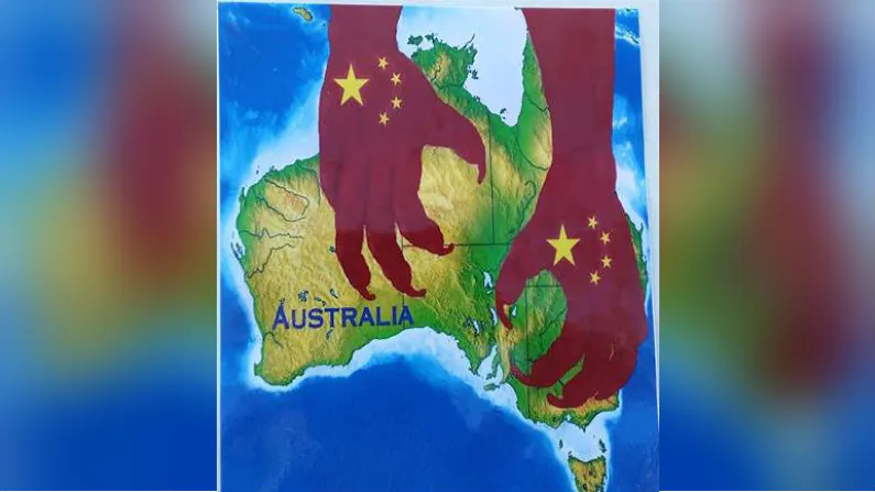 File photo of an image on a placard in Melbourne, Australia, to call for end to Chinese Communist Party militarisation of South China Sea on Sept. 30, 2018. (Leigh Smith/Facebook)