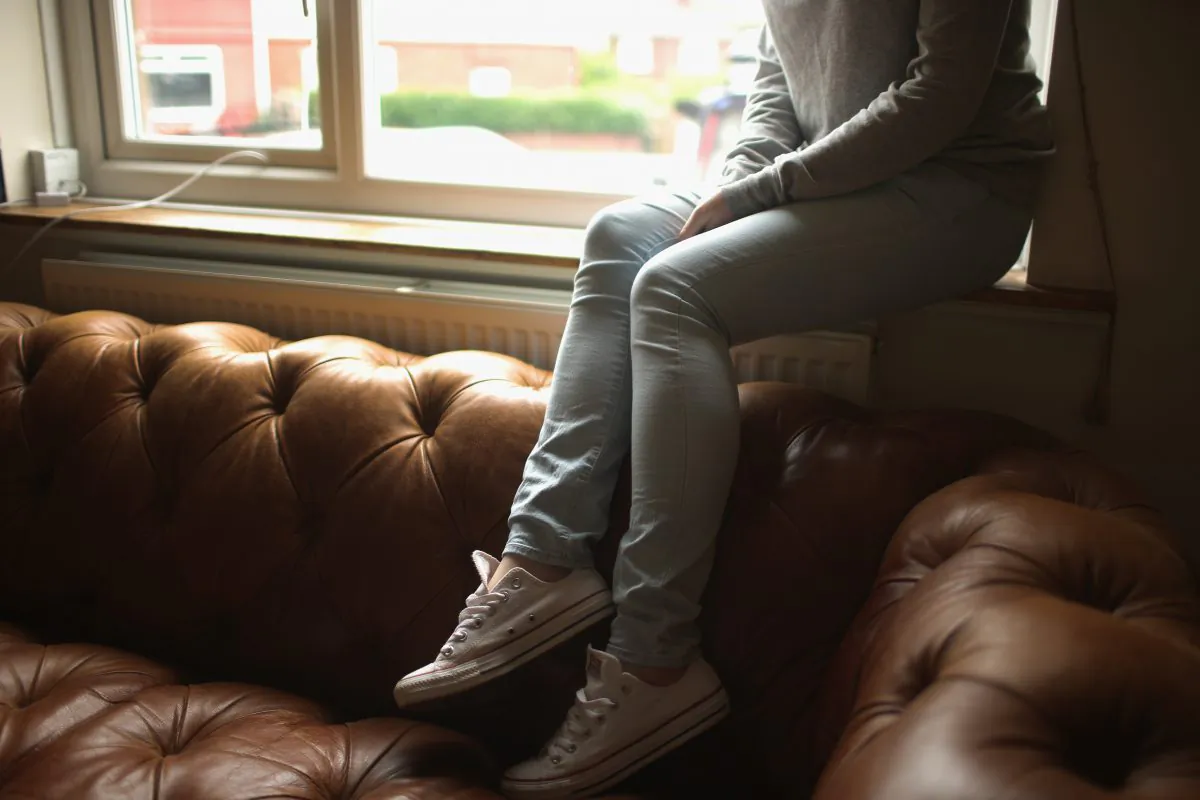 A teenage girl who claims to be a victim of sexual abuse and alleged grooming in Rotherham, United Kingdom, on Sept. 3, 2014. (Christopher Furlong/Getty Images)