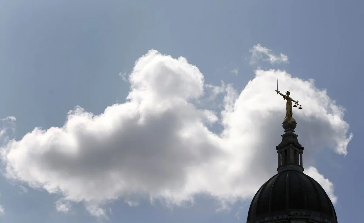 The Lady of Justice on top of the "Old Bailey" Central Criminal Court in London on July 10, 2009. (Stephen Hird/Reuters)