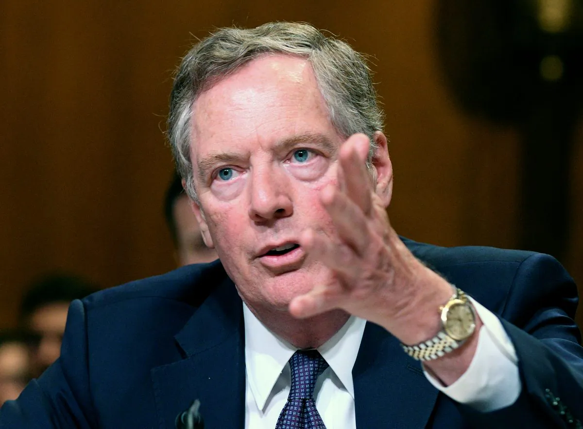 U.S. Trade Representative Robert Lighthizer gestures as he testifies before Senate Appropriations Commerce, Justice, Science, and Related Agencies Subcommittee hearing on the proposed budget estimates and justification for FY2019 for the Office of the United States Trade Representative, at the Dirksen Senate Office Building in Washington, U.S. on July 26, 2018. (Mary F. Calvert/Reuters)
