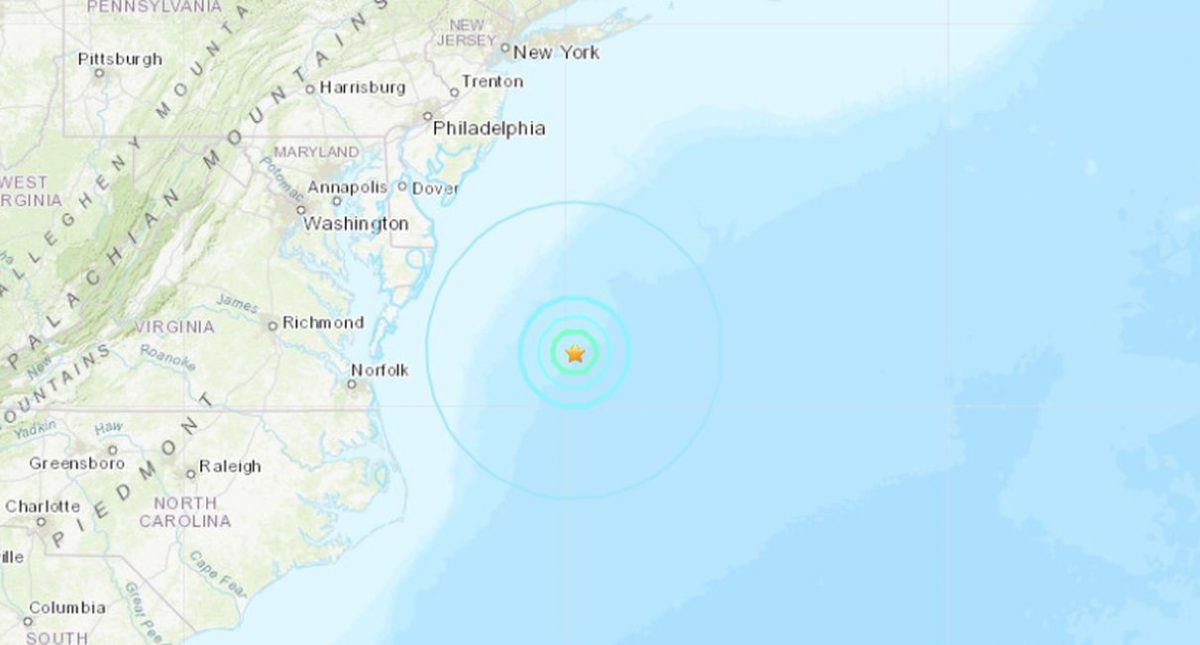 4.7 Magnitude Earthquake Hits Miles Off Maryland Coast, No Tsunami