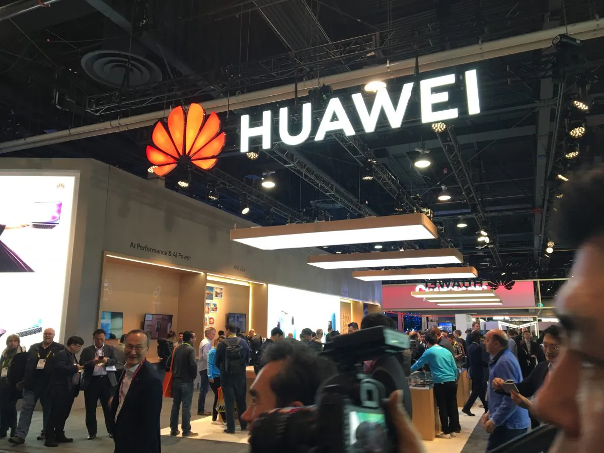 The Huawei booth is seen during CES 2019 consumer electronics show at the Las Vegas Convention Center in Las Vegas, Nevada, U.S.  on Jan. 10, 2019. (Robert LEVER/AFP/Getty Images)