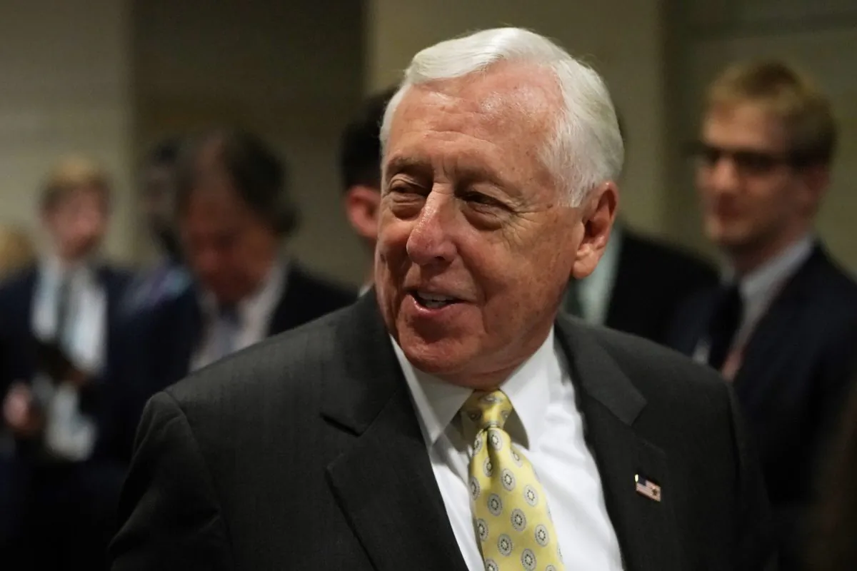 Then-House Minority Whip Rep. Steny Hoyer (D-Md.) on the Capitol in Washington on Nov. 28, 2018. (Alex Wong/Getty Images)