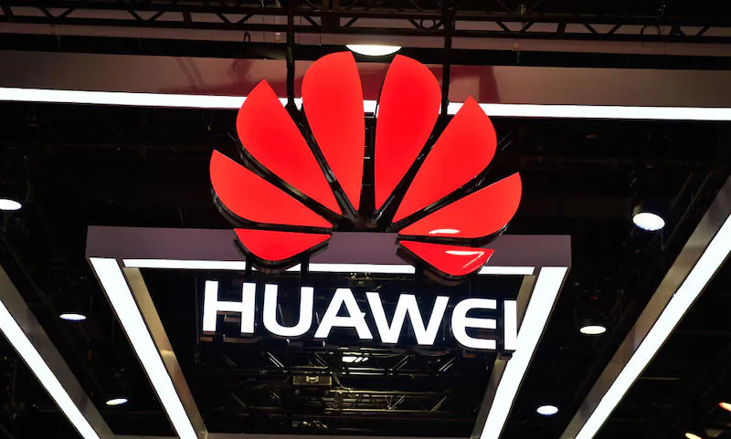 The Huawei logo in Las Vegas, Nevada on Jan. 9, 2018. (David Becker/Getty Images)