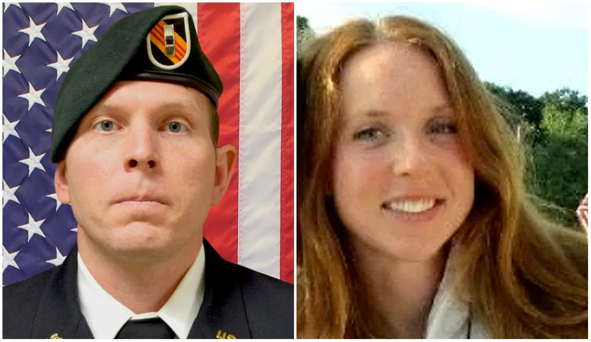 U.S. Army Chief Warrant Officer Jonathan Farmer (left), 37, of Boynton Beach, Florida is pictured in an undated photo released by the U.S. Army, in Fort Bragg, North Carolina,
U.S. Navy Cryptologic Technician Shannon M. Kent, 35, is pictured in an undated photo released by the U.S. Navy, in Washington, on January 18, 2019. (U.S. Navy/Handout via REUTERS)
