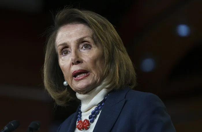 House Speaker Nancy Pelosi of Calif., speaks during a news conference on Capitol Hill in Washington, on Jan. 17, 2019. (Carolyn Kaster/AP Photo)