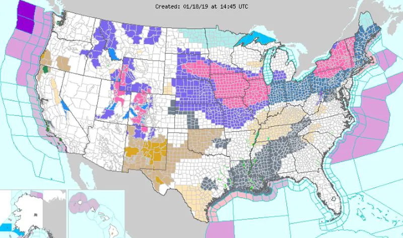 According to the NWS, the “major winter storm” is expected to “rapidly across the Midwest into New England during the weekend.” (NWS)