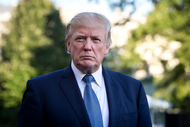 President Donald Trump arrives on the South Lawn of the White House in Washington, on Sept. 24, 2017. (Samira Bouaou/The Epoch Times)