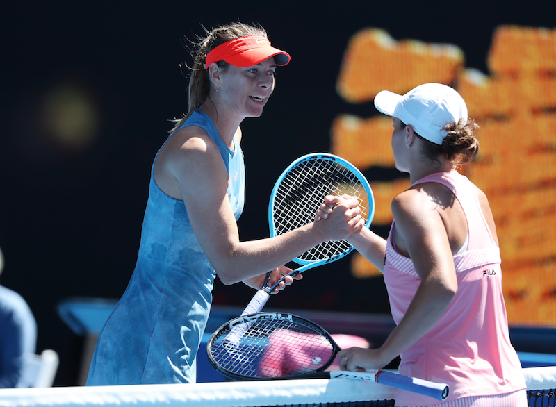 Maria Sharapova and Ashleigh Barty