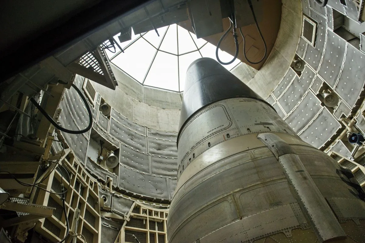 A deactivated Titan II nuclear ICBM is seen in a silo at the Titan Missile Museum in Green Valley, Arizona, on May 12, 2015. (Brendan Smialowski/AFP/Getty Images)