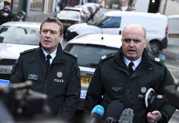 North Irish police speak to reporters