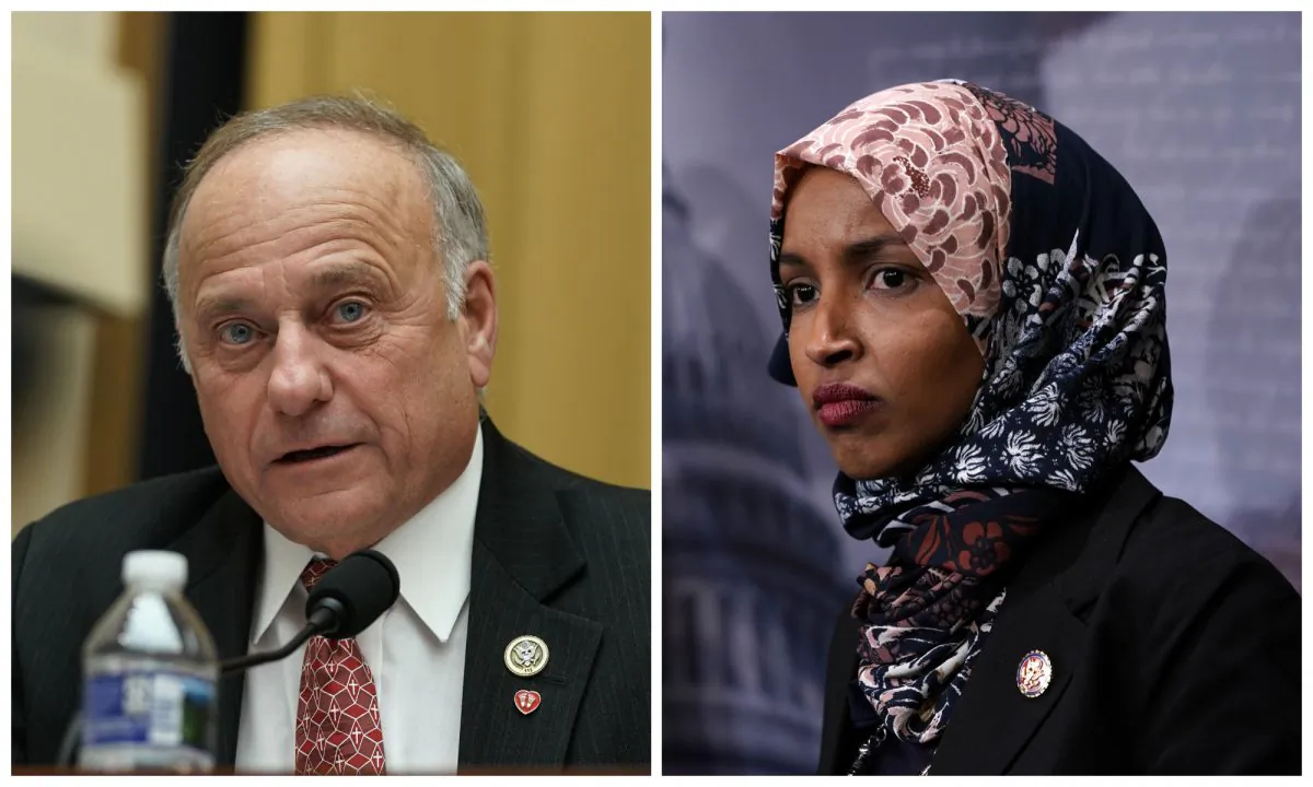 Steve King (R-Iowa) (L) and Ilhan Omar (D-Minn.) (Alex Wong/Getty Images)