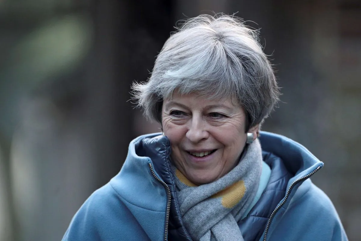 Britain's Prime Minister Theresa May leaves church near High Wycombe, United Kingdom, on Jan. 20, 2019. (Reuters/Hannah McKay)