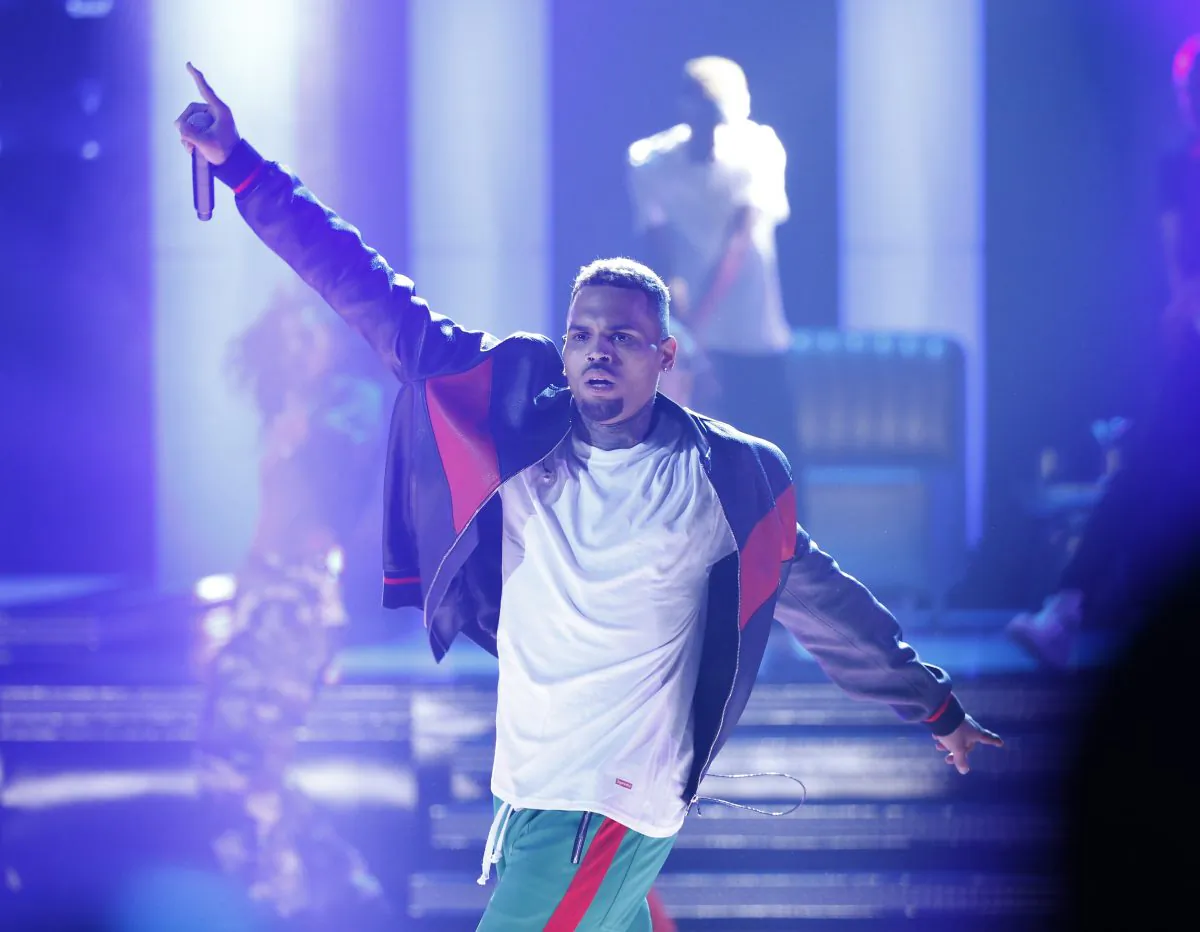 Chris Brown performs in California on June 26, 2017.  (Reuters/Mario Anzuoni)